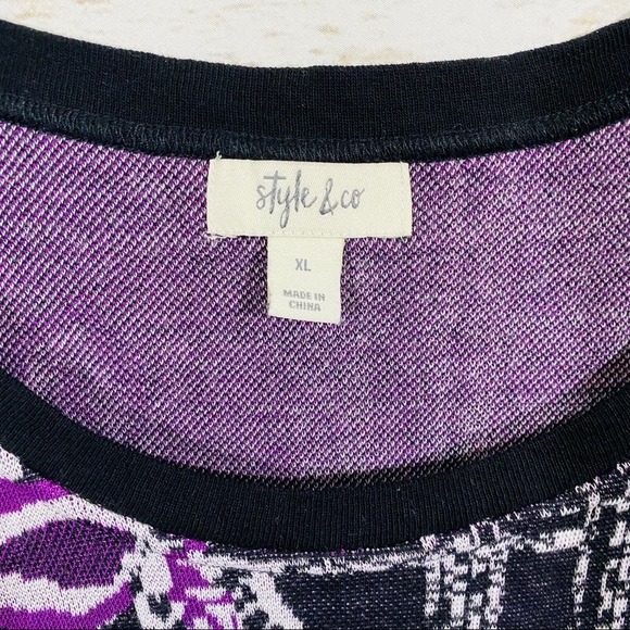 Style & Co Patterned Jacquard Tunic Sweater Top v1 - Picture 6 of 6